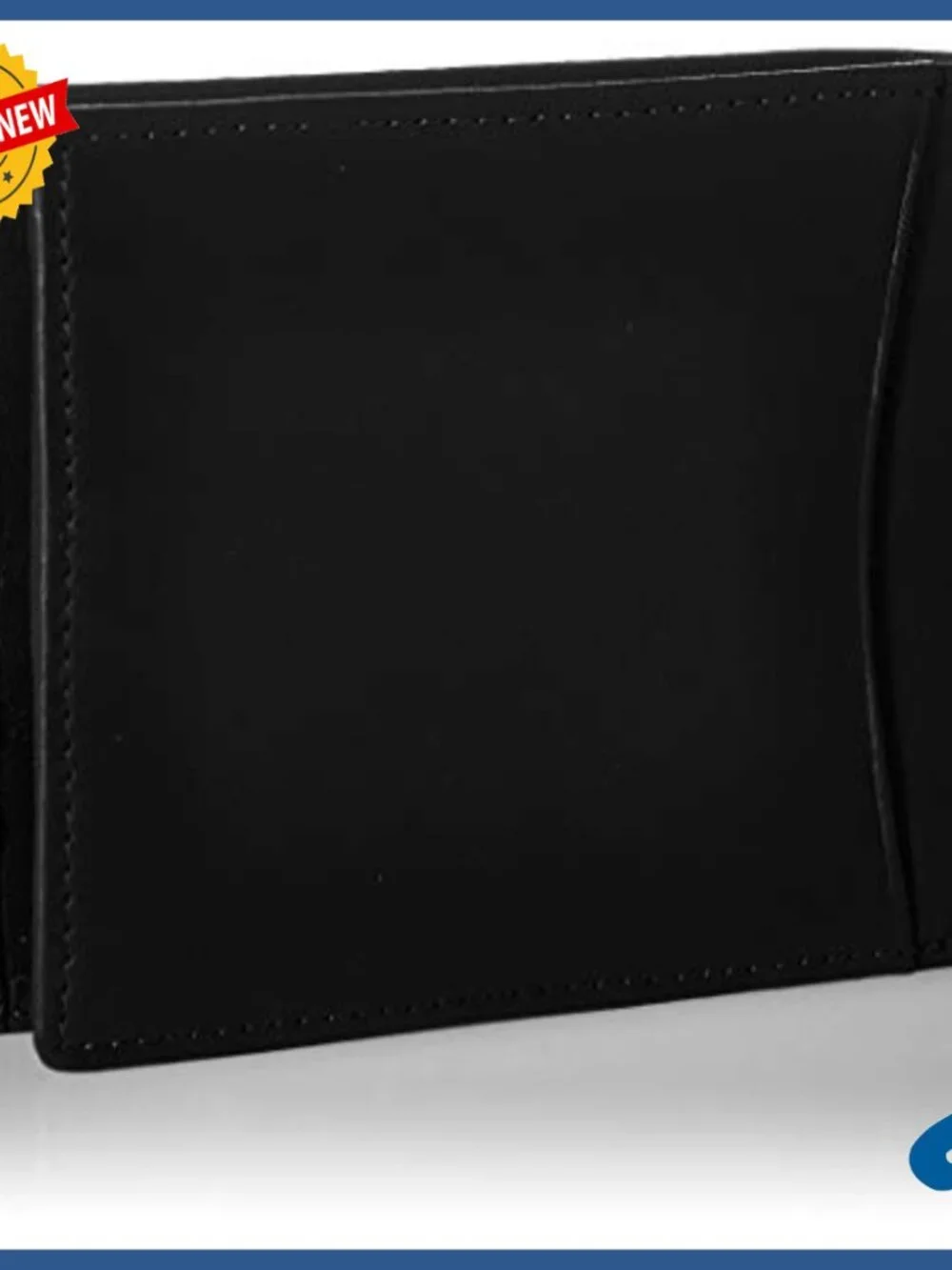 Men's RFID Blocking Leather Bifold Wallet with Double ID Display